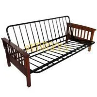 Modern Folding Bed With Wooden Armrest BED-M-1401 thumbnail-1