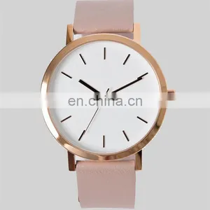 Top Brand Simple Fashion Women Men Unisex Leather Watch thumbnail-4
