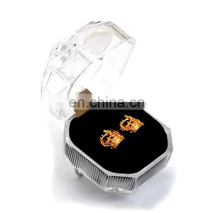 Custom Cufflink Set 18 Gold Crown Cufflinks and Earings thumbnail-6