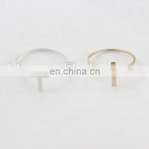 Tiny Cross Ring in Sterling Silver or 14k Gold Filled thumbnail-1
