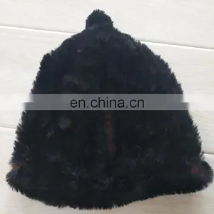 Knitted Mink Beanie Fur Tuque Hat for Women thumbnail-1