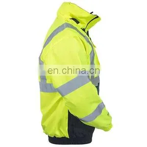 3m Reflective Winter Safety Jacket Two Tone Lime Yellow Reflective Jacket/Workwear Men's Reflective Safety Jackets/2lo thumbnail-3