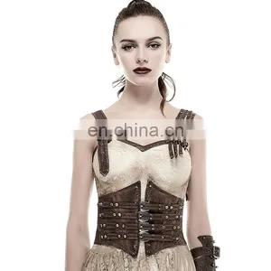 Gothic Style Underbust Brown Softbone Corsage Punk Rave Y-659 thumbnail-2