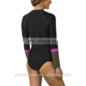 2017 Custom Made Upf 50+ Long Sleeve Women Surf Rash Shirt Swim Shirt thumbnail-3