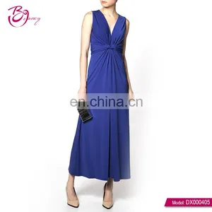 V Neck Sleeveless Elegant Apparel Woman Dress With Bowknot thumbnail-1