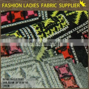 NEW FASHION VINTAGE STYLE CHALLIS PRINT 100% RAYON FABRIC thumbnail-2