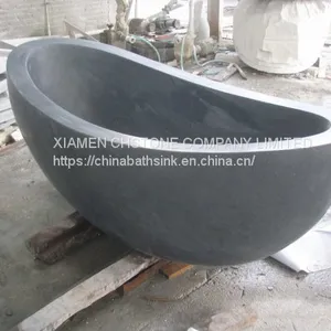 G654 Padang Dark Granite Bathroom Oval Tubs Natural Stone Free-standing Bathtubs thumbnail-1