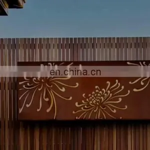 Indoor Corten Steel Screen Wall thumbnail-1