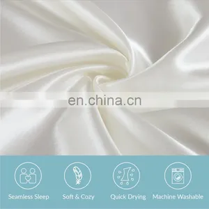 Soft Seamless Sleeping Plain Natural Silk Satin Body Pillowcase For Pregnant Women thumbnail-4