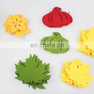 Customized Laser Cutting Maple Leaves Design Felt Placemat From China Supplier thumbnail-7