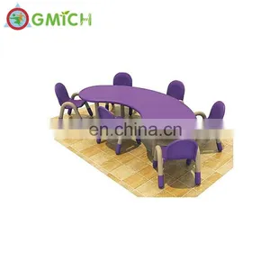 Kindergarten Furniture Metal Table Chair Legs Kids Plastic Table Chair Set for JMQ-G236D thumbnail-2