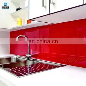 High Goss 575mm Silk Screen Printing Glass Splash Backs for Kitchen thumbnail-1