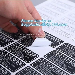 Die Cut Foil Stamping, Waterproof Vinyl PVC Custom Logo Sticker Label, Matte Finish, PP Label, PET Sticker thumbnail-5