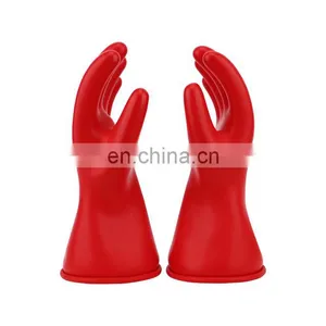 1 KV Long Low Voltage Class 0 Electric Worker Safety Hand Protection Latex Rubber Insulating Gloves thumbnail-4