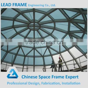 High Standard Space Frame Dome Steel Building With Glass Roof thumbnail-4
