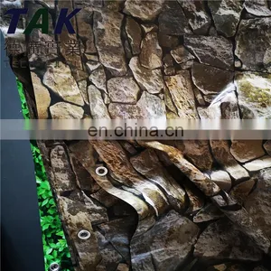 Waterproof Double-Printing Stone Pattern 40gsm 75cmx6m PVC Privacy Fence Balcony Screen Covering thumbnail-1