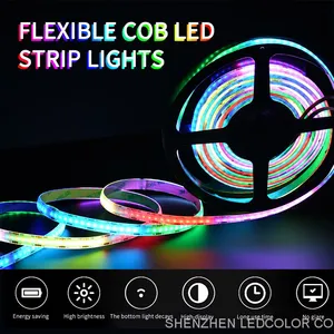 FCOB Linear RGB Light Addressable RGB Led Strip 1008LEDs/m COB LED Strips Light SK6805 LC8805 Dream Color 256 Gray Scale thumbnail-4