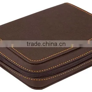 Zippered Faux Leather Carry Case,OEM Leather Electrician Tools Travel Carrying Case, Leather Tools Storage Bag thumbnail-3