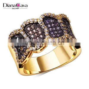 Good Price Item Jewelry Fashion Zircon Colorful Party Ladies Unique Brass Ring thumbnail-1