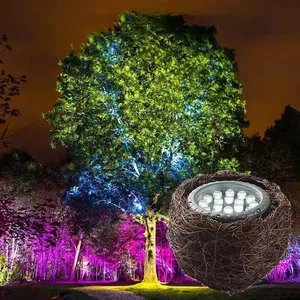 48w Artificial Tree Vine Bird's Nest Floodlight for Trees, Outdoor Birdcage Tree-hugging Landscape Lights for Garden Greening thumbnail-4