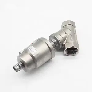 Angle Seat Valve ANSI Class 150 Flanged Limit Switch Air Filter SS304 SS316L CF8 Pneumatic Actuator Industrial Automation Valve thumbnail-3