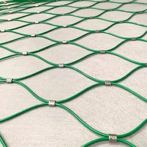 304 Stainless Steel Rope Mesh 4x4 Inch Plain Weave for Architectural Facades thumbnail-2