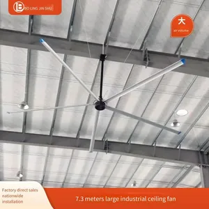 Large Industrial Ceiling Fan With High Power, Energy-saving, 6 Blades, Permanent Magnet, 1.5kw High Wind Power Permanent Magnet Large Ceiling Fan thumbnail-2