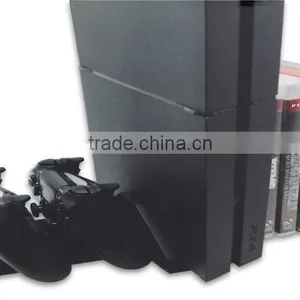 For PS4 Gamers Disk Tower and Dual Charger Dock With Cooling Fan thumbnail-1