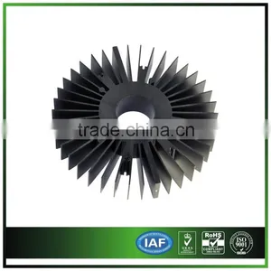 Big Round LED Lamp Heatsink With Anodized Black Buying in Bulk Wholesale thumbnail-1