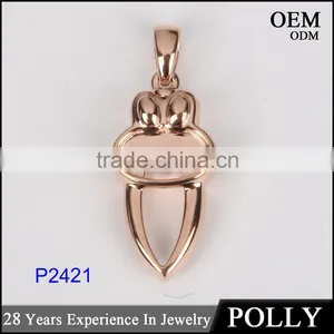 OEM Fashion Hollow Sterling Silver 925 Pendant Necklace thumbnail-2