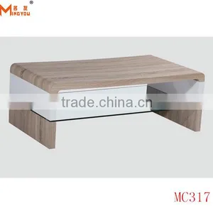 Modern MDF Coffee Table With Glass thumbnail-2