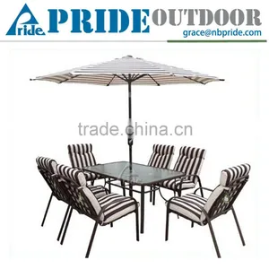 Outdoor Furniture Garden Set Stainless Steel Canvas Steel Chair Outdoor Furniture thumbnail-1