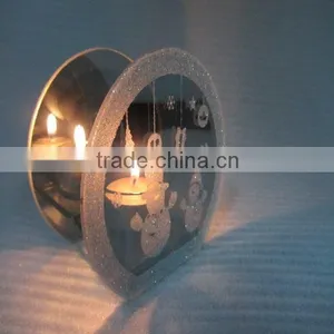 Hot Sale 2016 Christmas Endless Light Snowman Mirror Candle Holder Light,light Sensitive Christmas Candles thumbnail-3