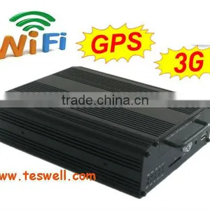 ROHS Full D1 Realtime Surveillance GPS+ 3G+ Wifi+ G-sensor+ Motion Detection+ Two Way Talk+ Hdd Mobile DVR Teswell Ts610 thumbnail-1