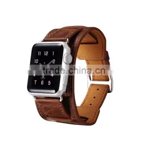 ICARER Double Bukle Genuine Leather Watch Band For 38mm Apple Watch Bracelet With 3 Wear Method With Watchband Connector MT-4831 thumbnail-5
