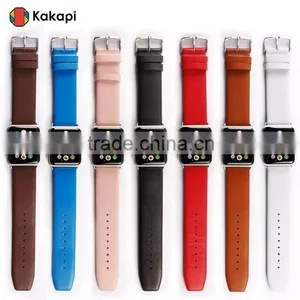 Kakapi One Buckle Smooth Leather Watch Band Wrist Strap With Watchband Converter For 42MM Apple Watch MT-3911 thumbnail-2