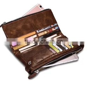 Icarer Luxury Classical Zipper Real Leather Handbag Wallet With Card Slot MT-5592 thumbnail-6