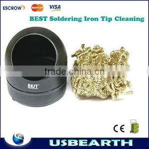 BEST Soldering Iron Tip Cleaning, Clean Ball Remover Wire Sponge thumbnail-1