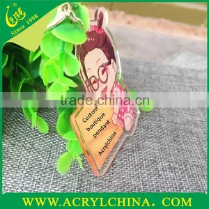 Clear Acrylic Keychain Pendant/Personalized Custom Gift Lucite thumbnail-2