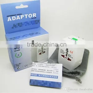 Universal Travel Plug Socket Adapters All in 1 Travel Worldwide US UK AU EU FR DE ES SG BR RU CA NZ IT CL MX Electrical Power Pl thumbnail-1