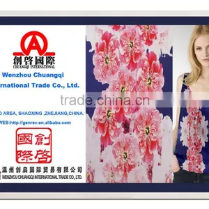 Woven Textiles 100% Cotton Canvas Fabric Printed With Beautiful Flowers thumbnail-1