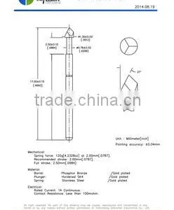 Probe Pin,pm75,made in China,high-quality for Cross and Test thumbnail-1