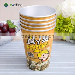 32 oz Retro Style Reusable Paper Popcorn Bowl Cup thumbnail-1