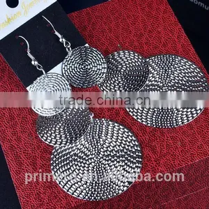 New India Multilayer Disc Fancy Design Women Baroque Gold Earrings thumbnail-2