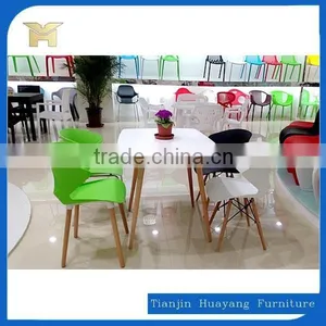 Outdoor Plastic Chairs With Wooden Legs HYH-A305B thumbnail-5