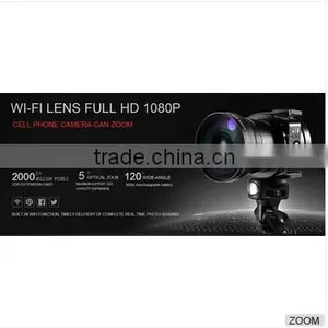 AMKOV OX5 Wifi Lens 5X Optical Zoom 20MP 1080P H.264 120 Degrees Wide Angle Lens For Smartphone SLR Camera thumbnail-4