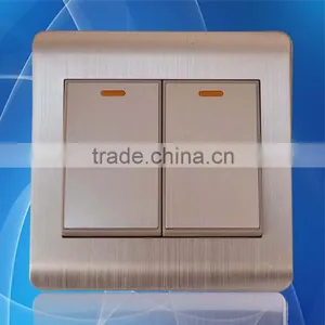 2gang1way 2way Wall Switch Aluminium Surface Doorbell Reset Control thumbnail-1