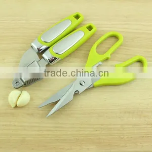 Perfect Green Color Utensil Garlic Press and Scissors Kitchen Set thumbnail-6