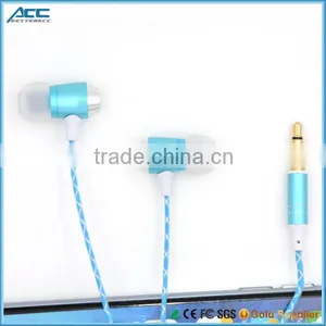 Blue Color Smartphone Metal Earphones With Microphone and Volume Remote thumbnail-2