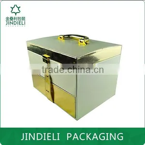 Leather Cosmetic Storage Box With Drawer Design thumbnail-3